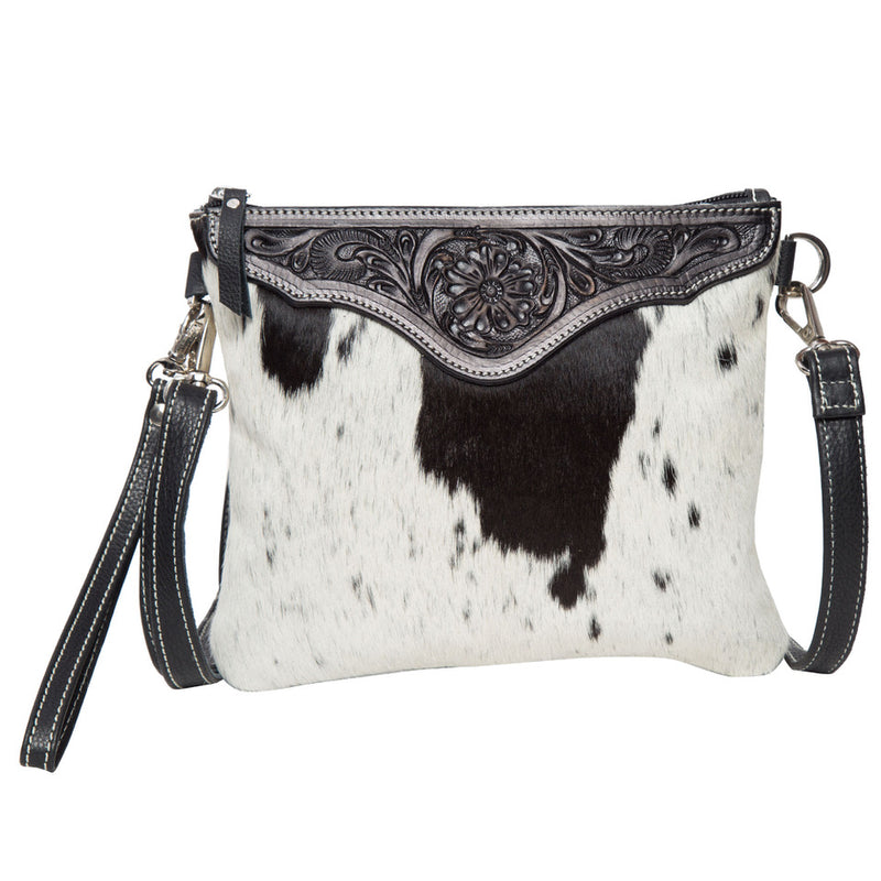 Tooled Leather Cowhide Clutch - Costa Rica