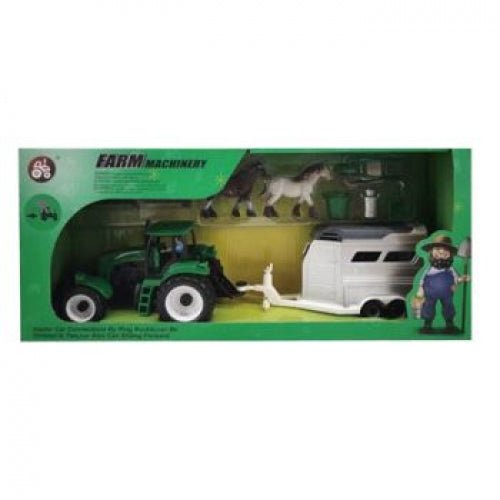 Friction Farm Tractor With Trailer