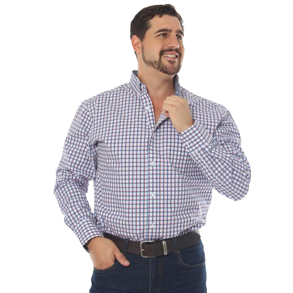 Ringers Western Heritage Mens Country Check Dress Shirt Dark