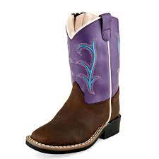 Old West Toddler Purple Square Toe Boots