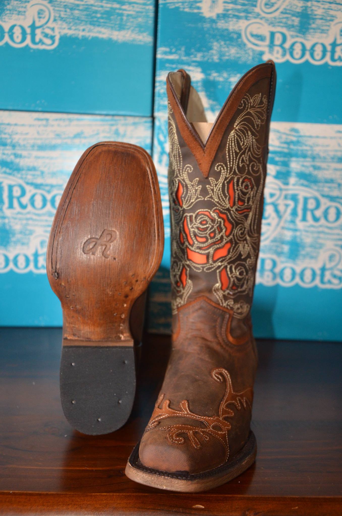 Dusty Rocker Dahlia Square Toe Boots - DISCONTINUED size 6, 7 & 10.5 O ...
