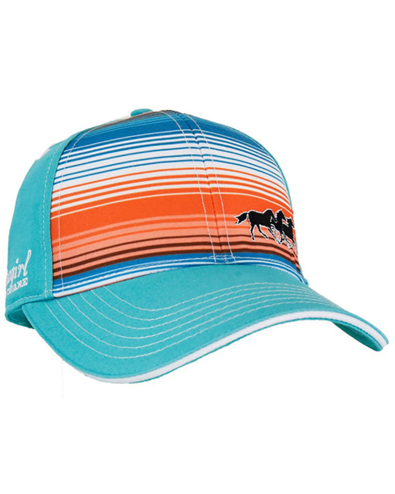 Womans Turquoise Serape Cap