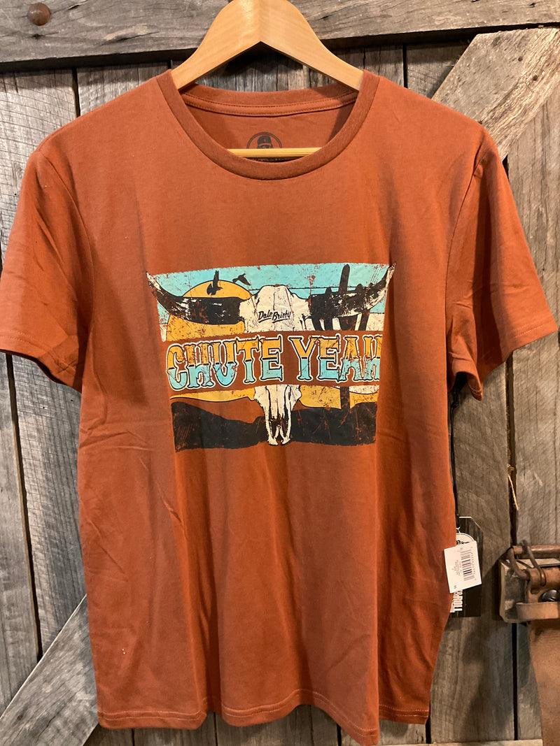 Mens Dale Brisby Chute Time Rust Tee