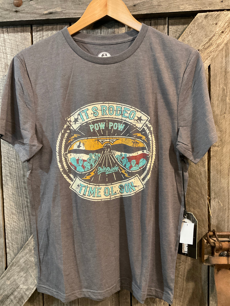 Mens Dale Brisby RodeoTime Ol Son Charcoal Tee
