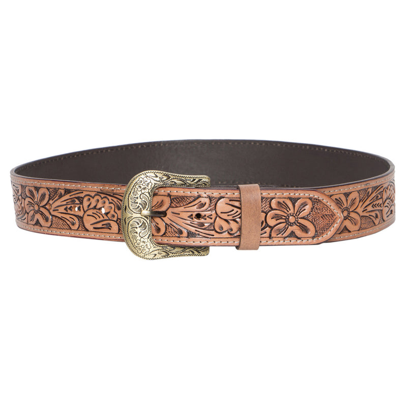 Tooled Leather Belt