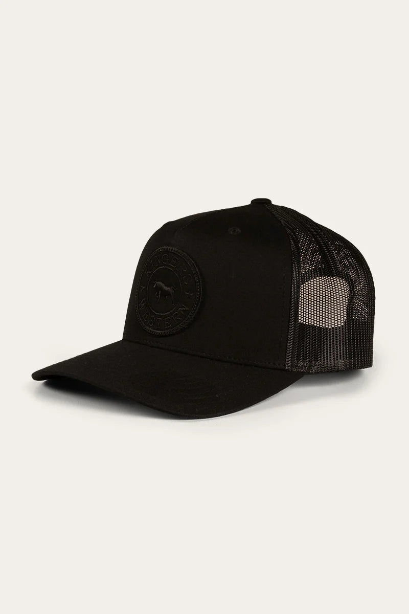 Copy of Ringers Western Signature Bull Trucker Cap Black/Black