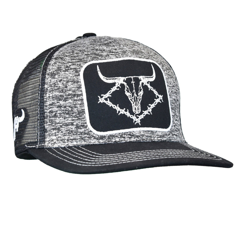 Cowboy Hardware mens Diamond Skull Patch Black Cap