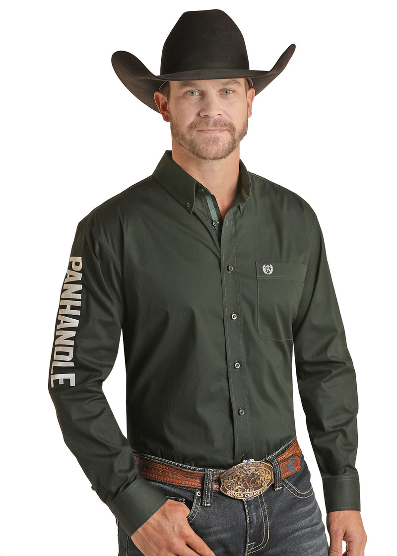 Mens Evergreen Embroidered Panhandle Shirt