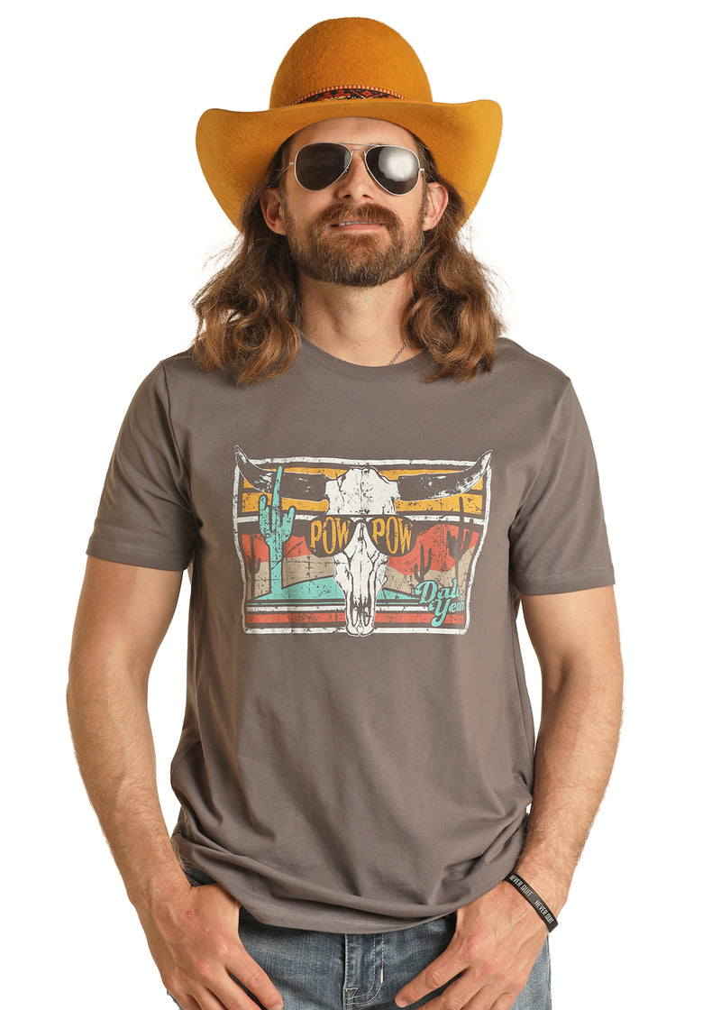 Mens Dale Brisby Pow Charcoal Tee