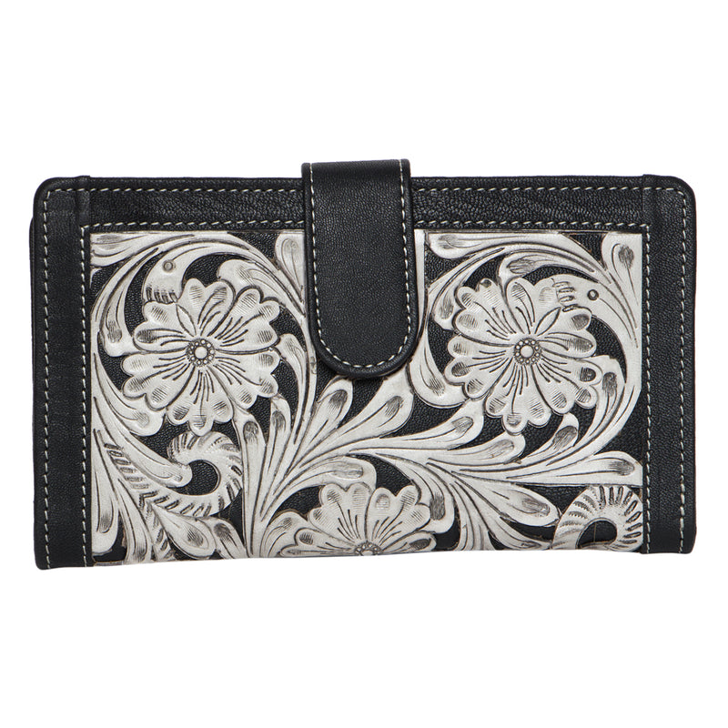 Ladies Tooled Leather Clutchr