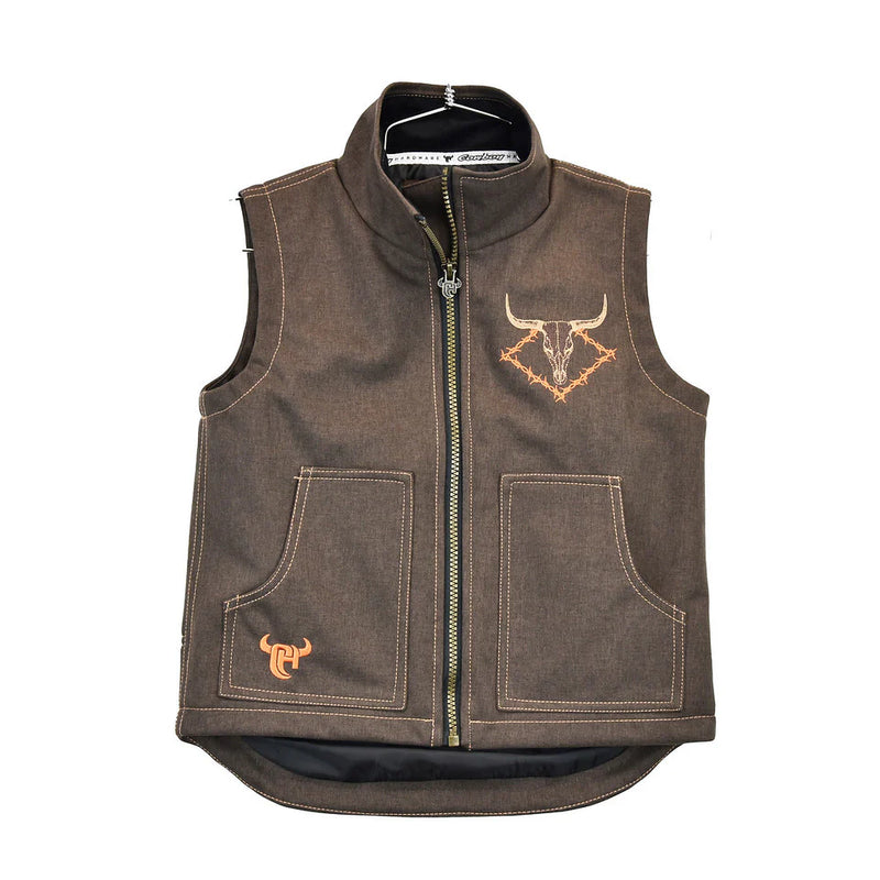 Cowboy Hardware Youth Brown Woodsman Poly Vest