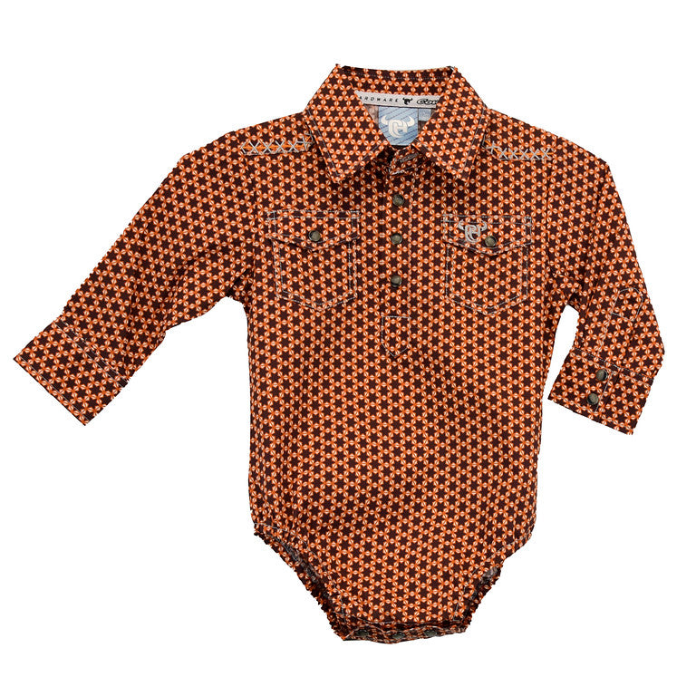 Cowboy Hardware Six Stars Rust Romper Shirt