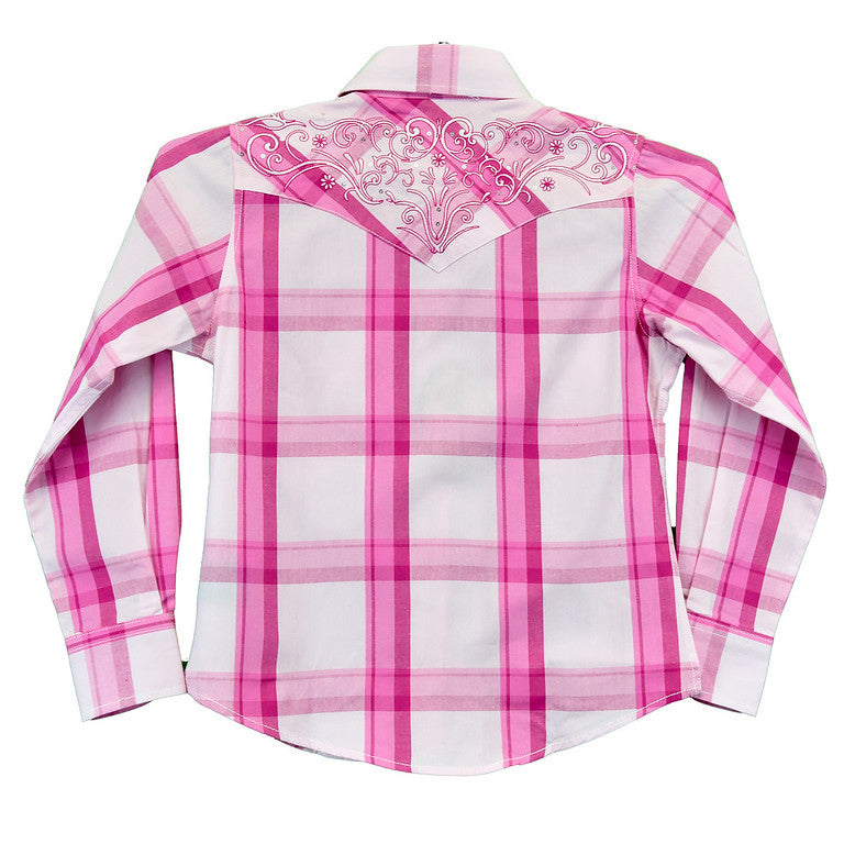 Cowgirl Hardware Girls Logger Pink Plaid Shirt