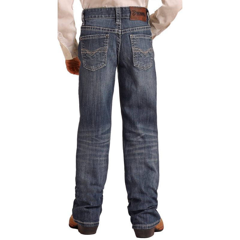 Boys Regular Fit Bootcut Jeans - dark Vintage