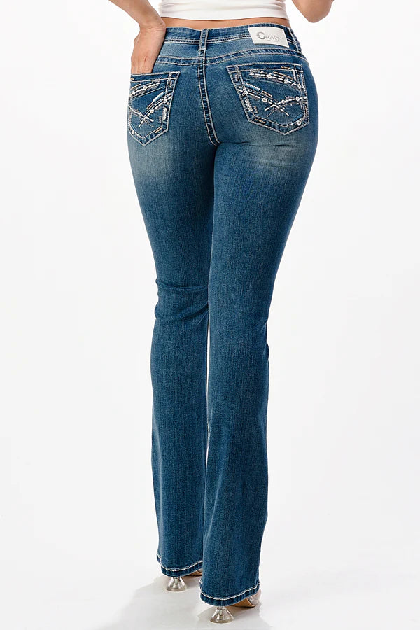 Grace In LA Charme Line Stitched Jeans 32 Leg