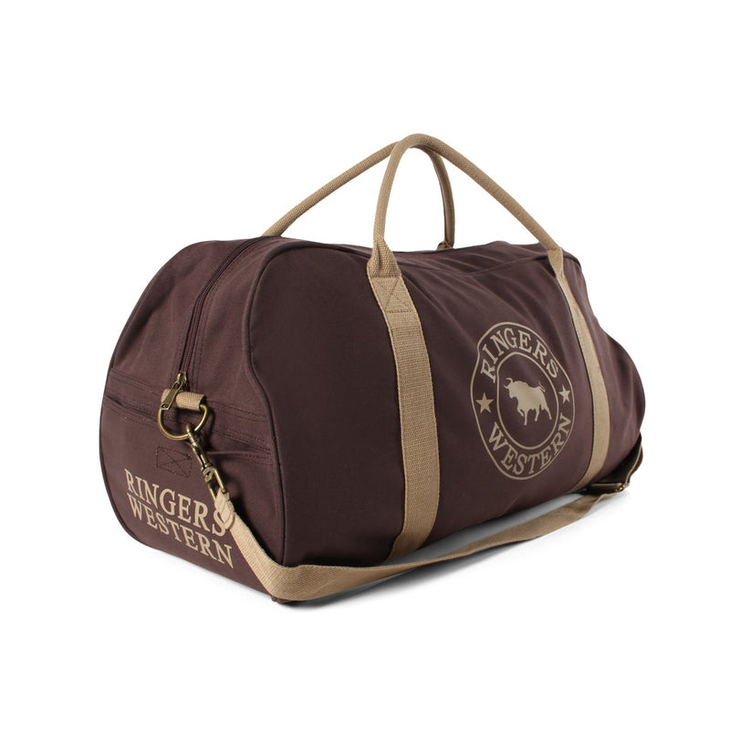 Ringers Western Gundagai Duffle Bag - Chocolate Brown/Beige