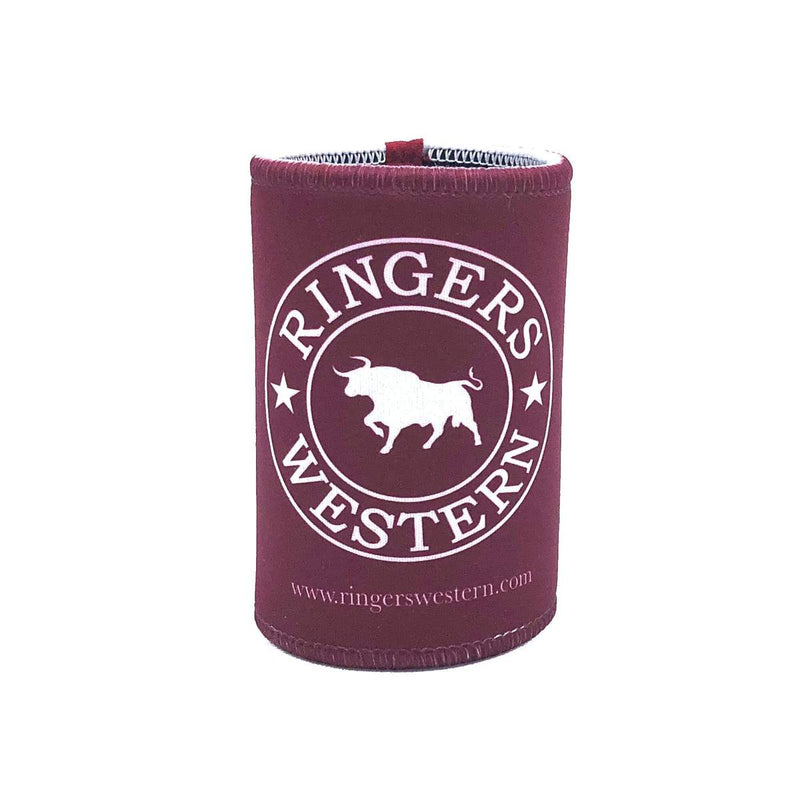 Ringers Western Signature Bull Stubby Cooler Burgundy