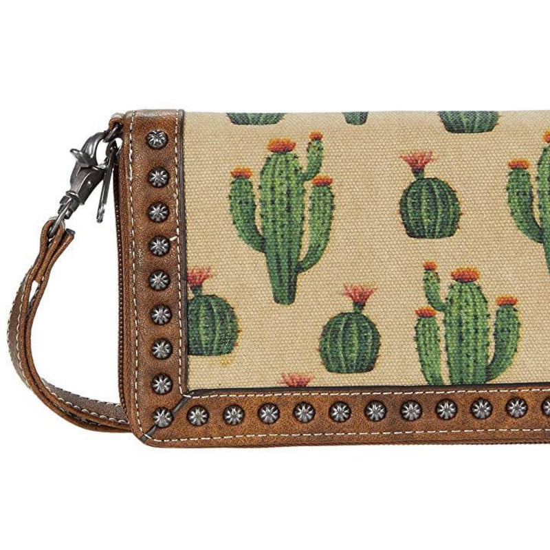 Western Desert Cactus Clutch Wallet