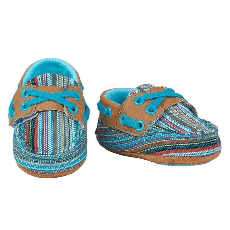 Infant Baby Bucker Olivia Blue Serape Shoes