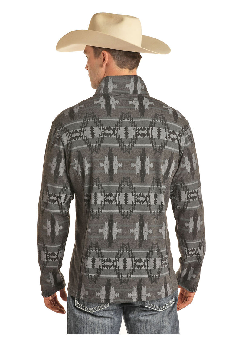 Mens Aztec 1/4 Zip Shirt Pullover