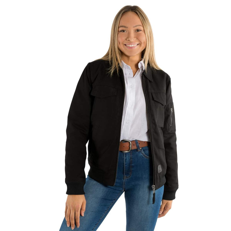 Ringers Western Yorke Womens Sherpa Bomber Jacket - Black