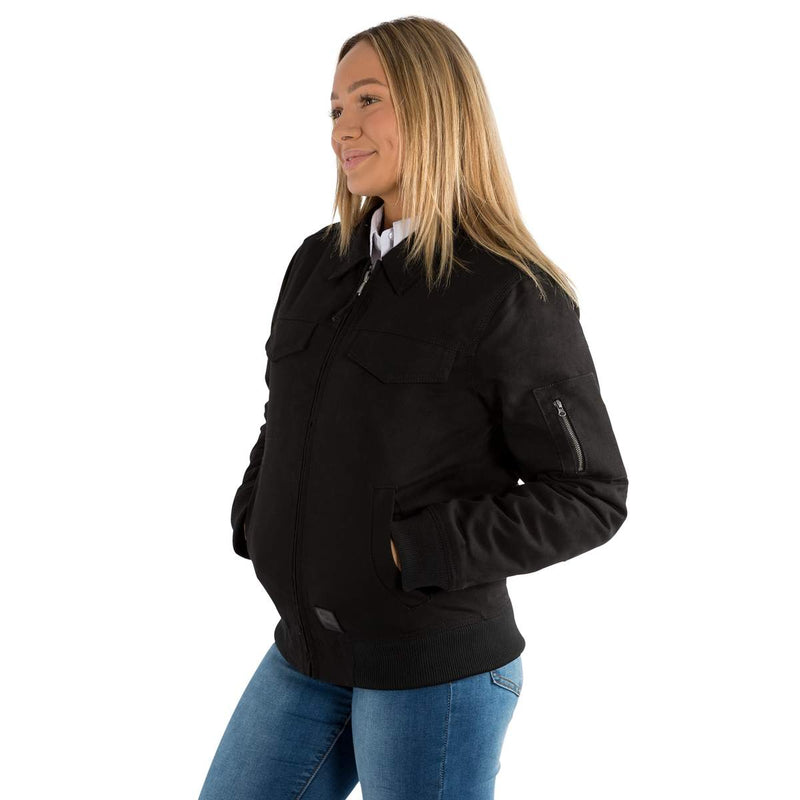 Ringers Western Yorke Womens Sherpa Bomber Jacket - Black