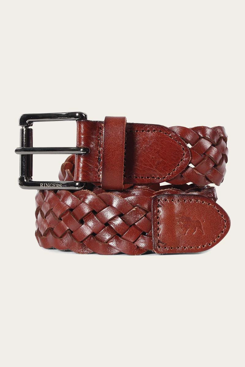 Copperbella Plaited Belt Brown