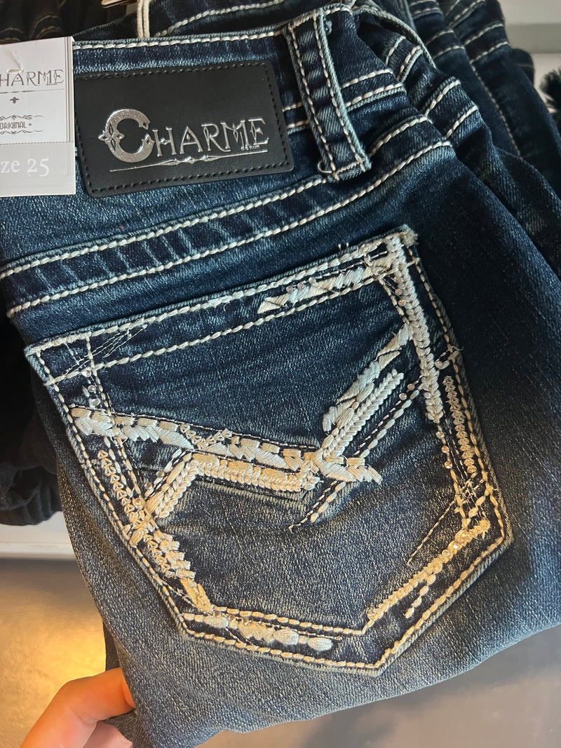 Grace In LA Charme Stitched Jeans
