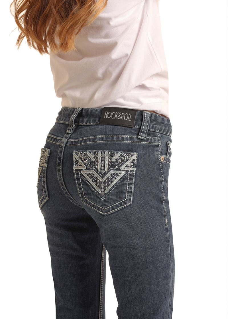 Girls Stretch Bootcut Jeans
