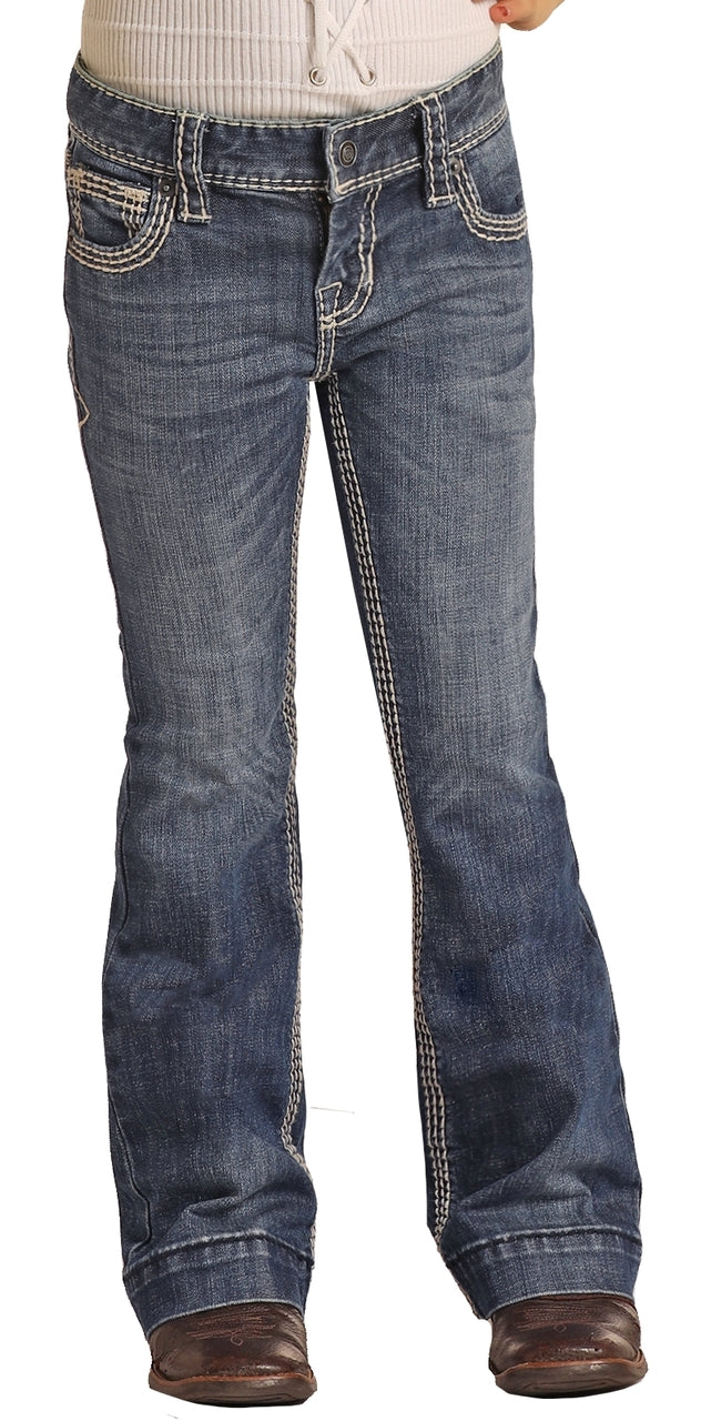 Girls Extra Stretch Bootcut Jeans