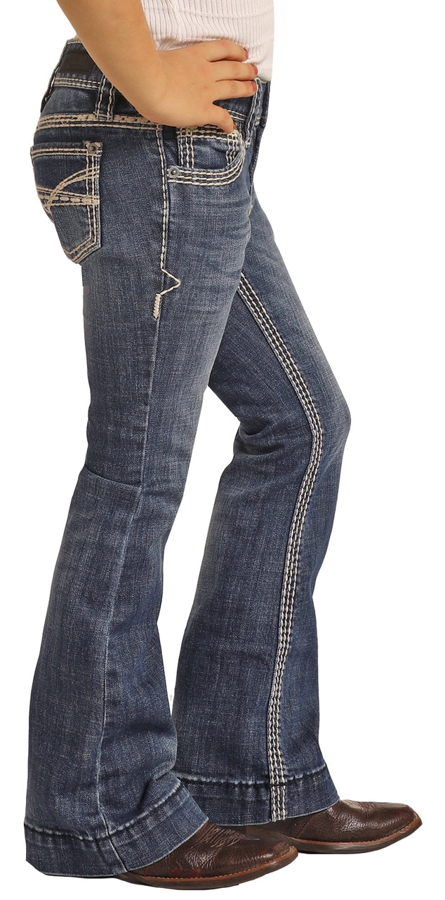 Girls Extra Stretch Bootcut Jeans