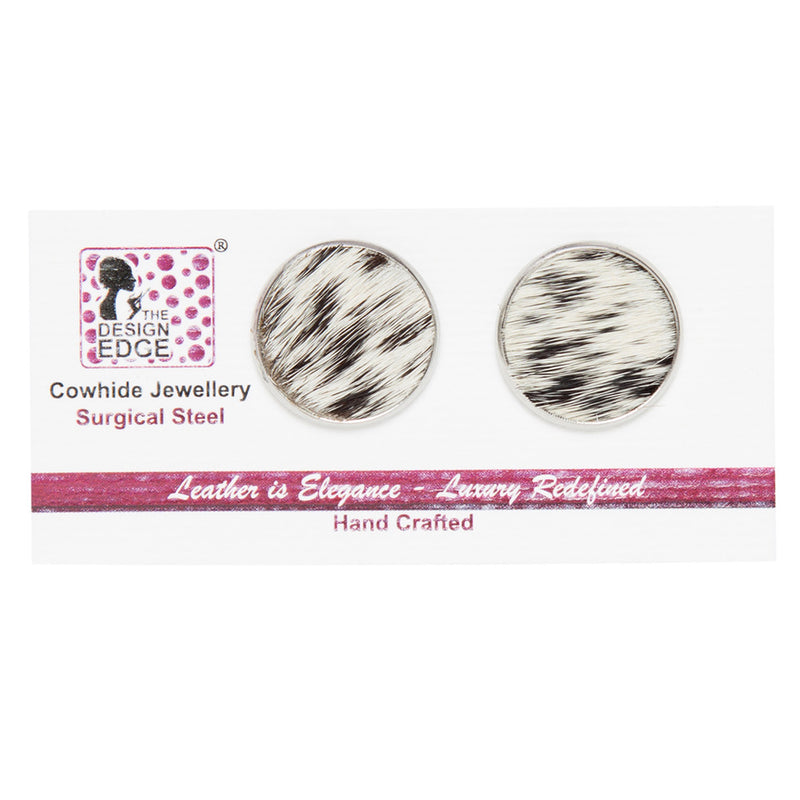 Cowhide Nairobi Stud Earrings