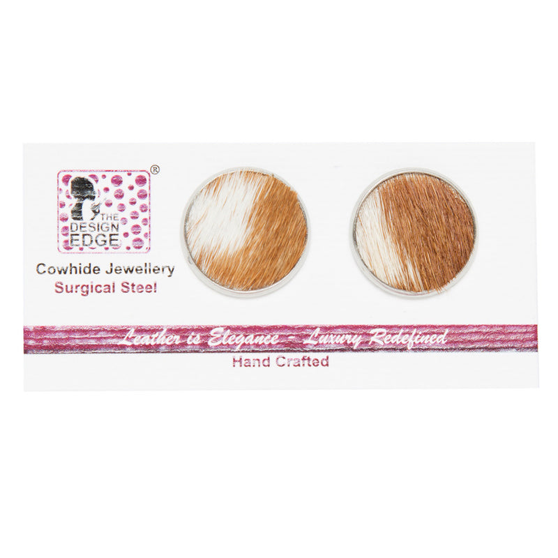 Cowhide Nairobi Stud Earrings