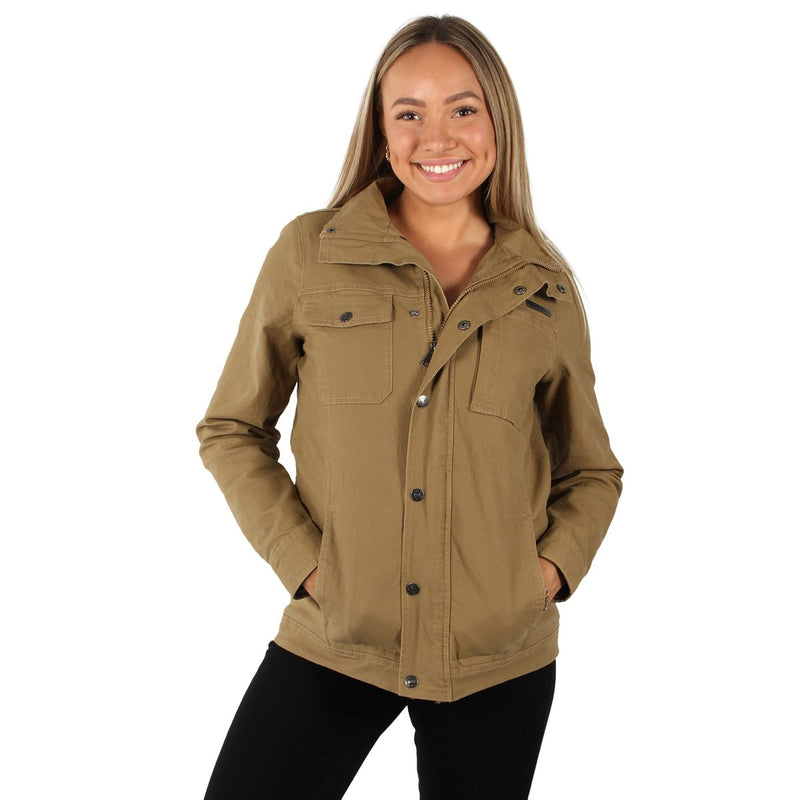 Ringers Western Rothbury Womens Canvas Heavy Duty Jacket - Camel SIZE 14