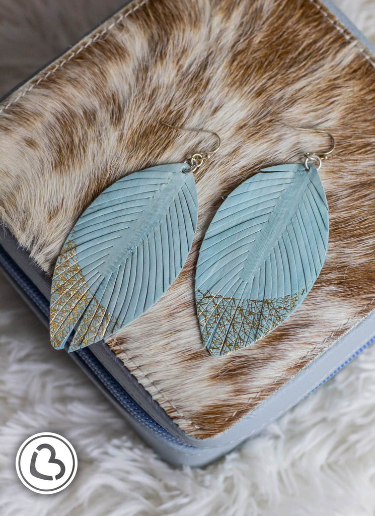 Gold Digger Feather Earrings