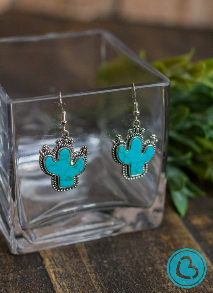 Prickly Pear Turquoise Earrings
