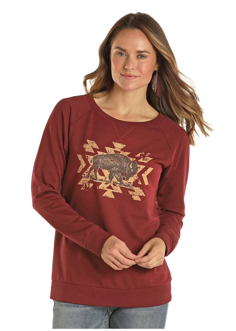 Buffalo Womans Graphic Lightweight Sweater