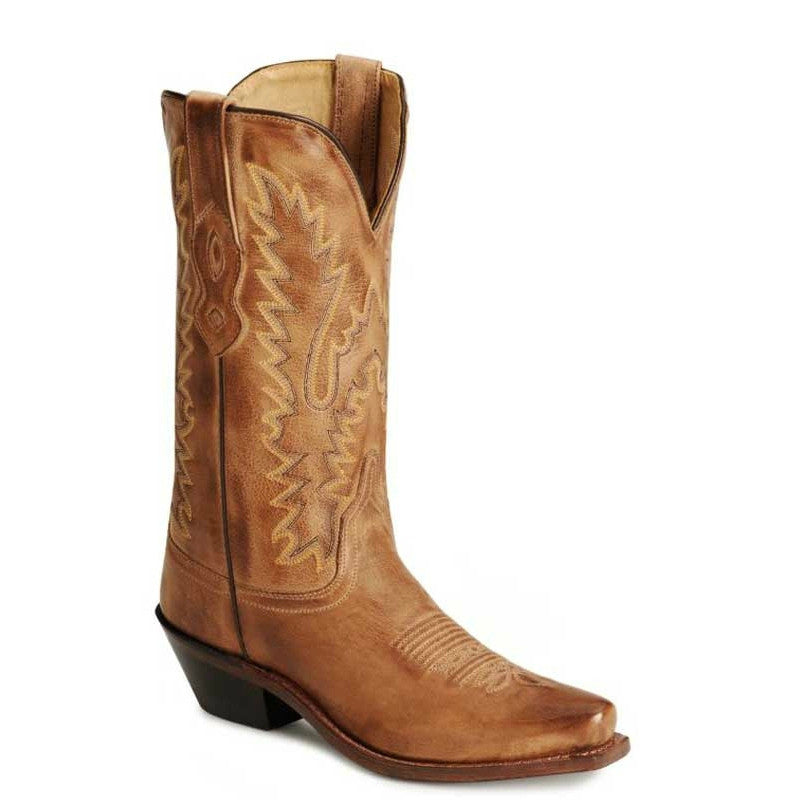 Ladies Old West Tan Snip To Western Boots