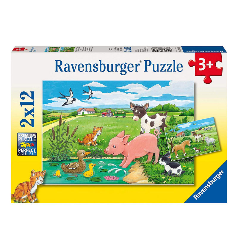 Ravensburger Baby Farm Animals Puzzle 2x12pc