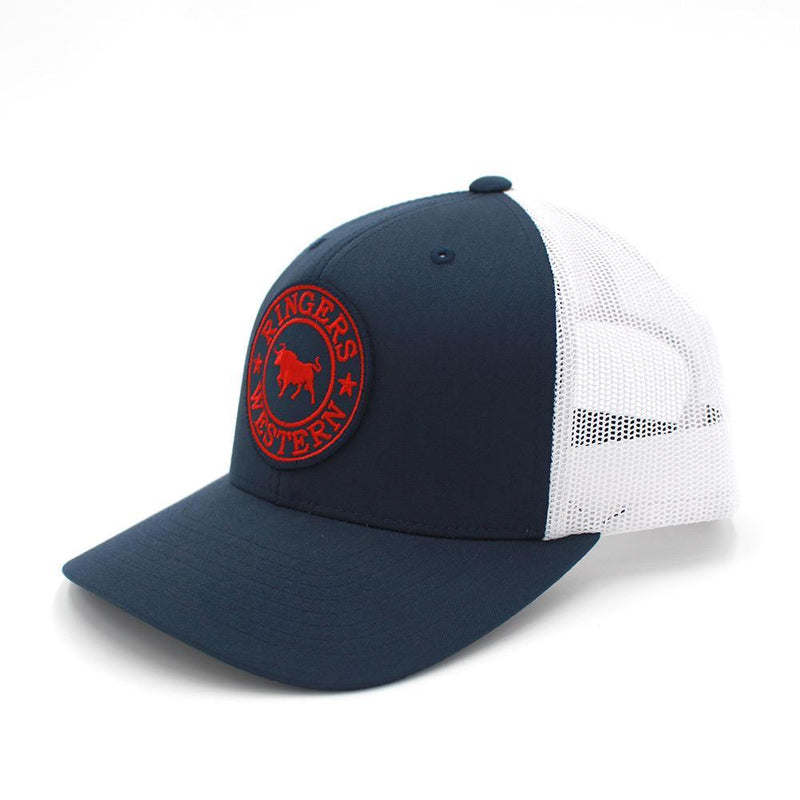 Ringers Western Signature Bull Trucker Navy/White/Red