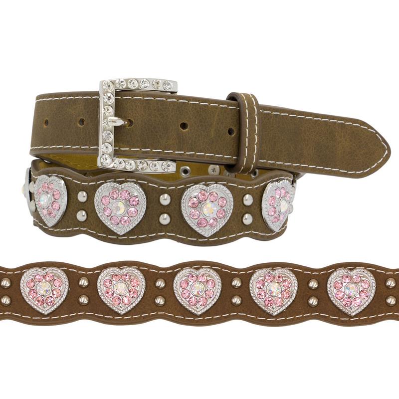 Girls Heart Concho Western Belt