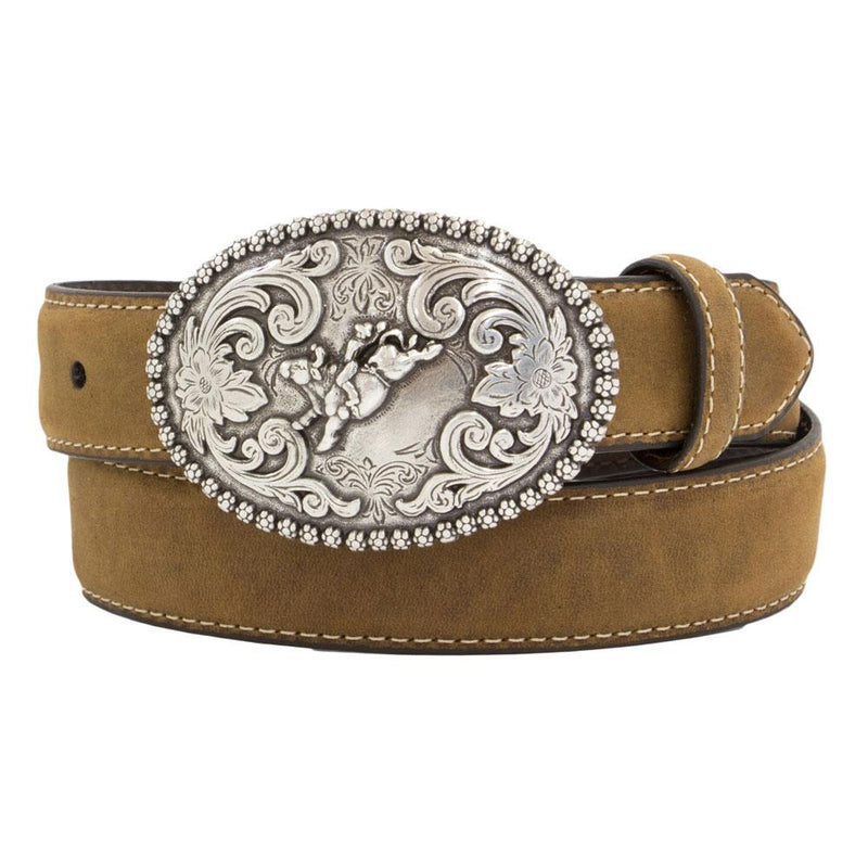 Boys Brown Bull Buckle Belt
