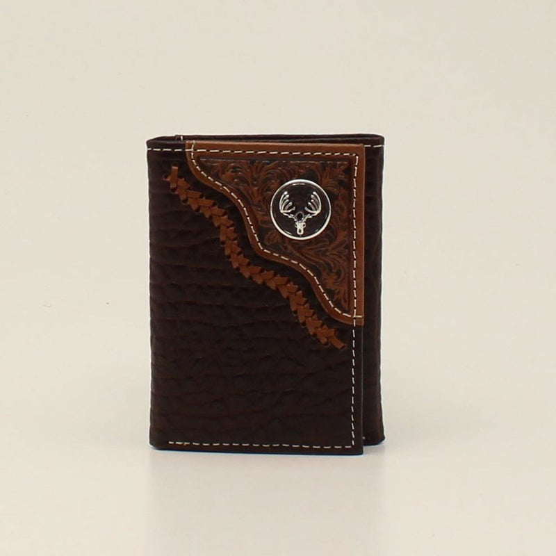 Mens Deer Skull Laced Trifold Walled