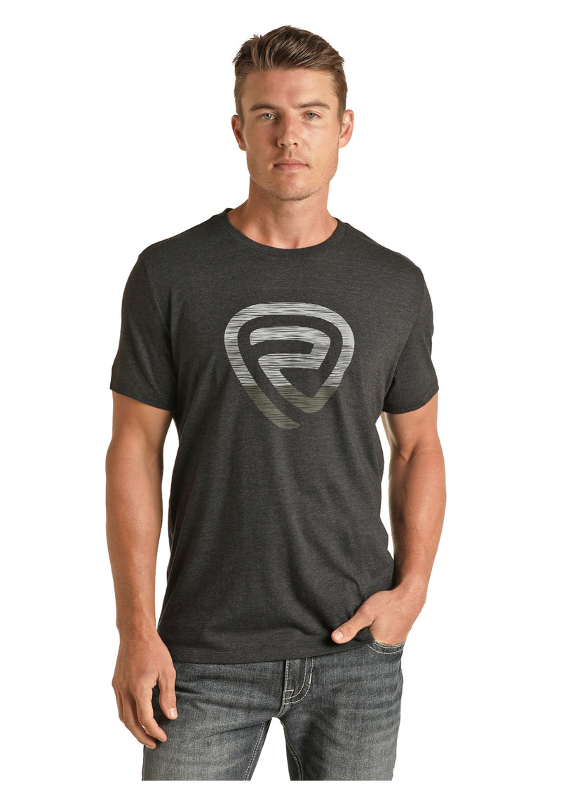 Mens Rock N Roll Denim Tee - Black
