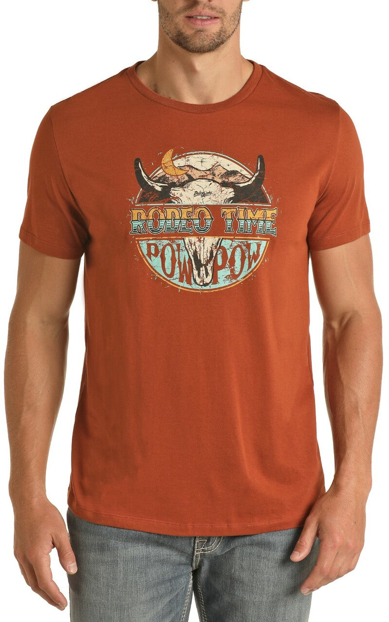 Mens Dale Brisby Rodeo Time Tee - Rust
