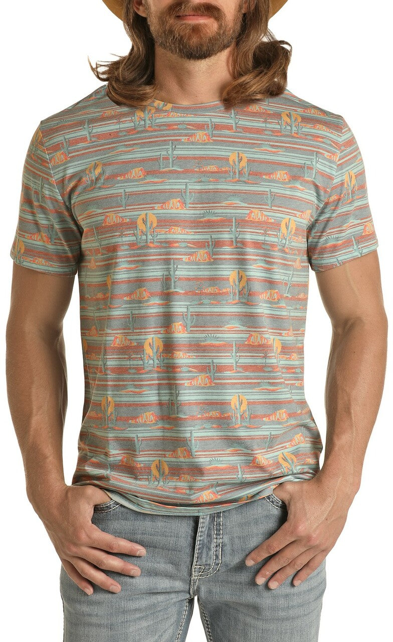 Mens Dale Brisby Desert Serape Print Tee