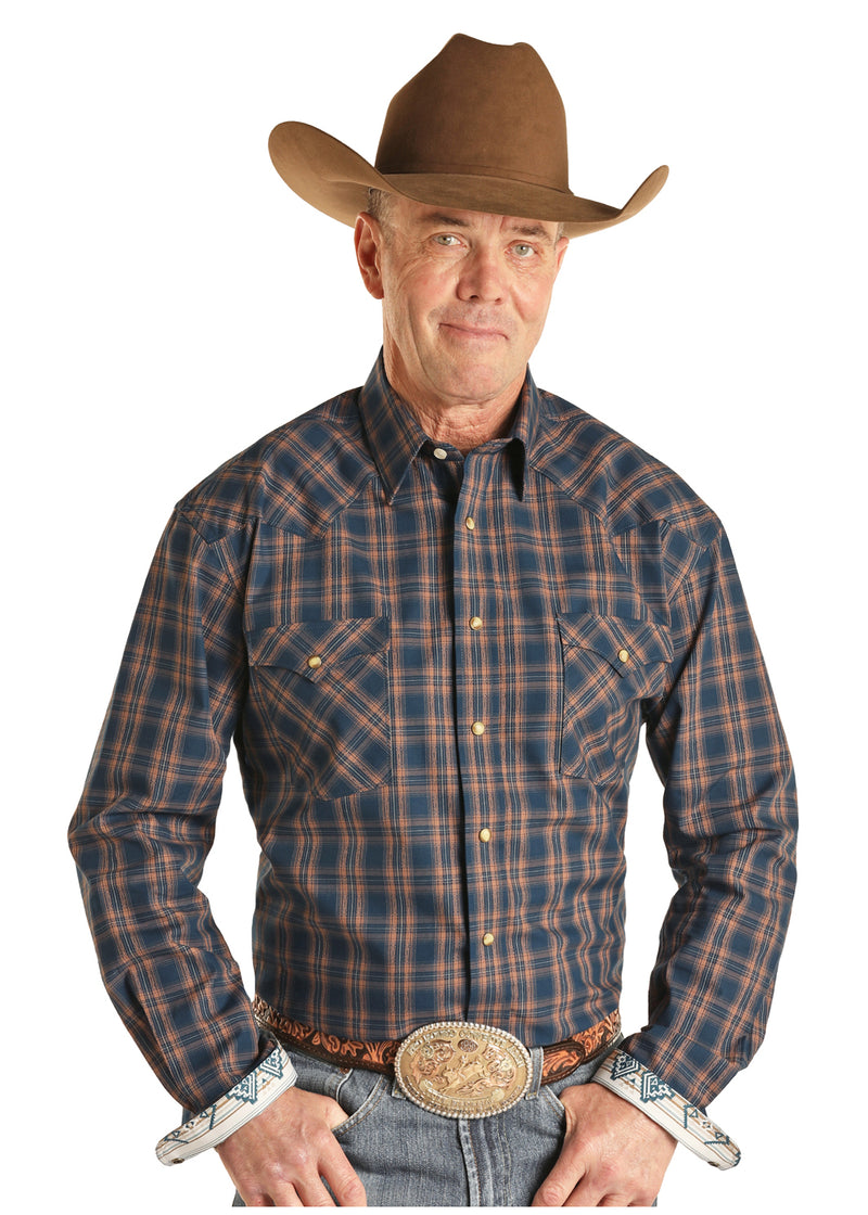 Mens Bobby Snap Button Down Western Shirt