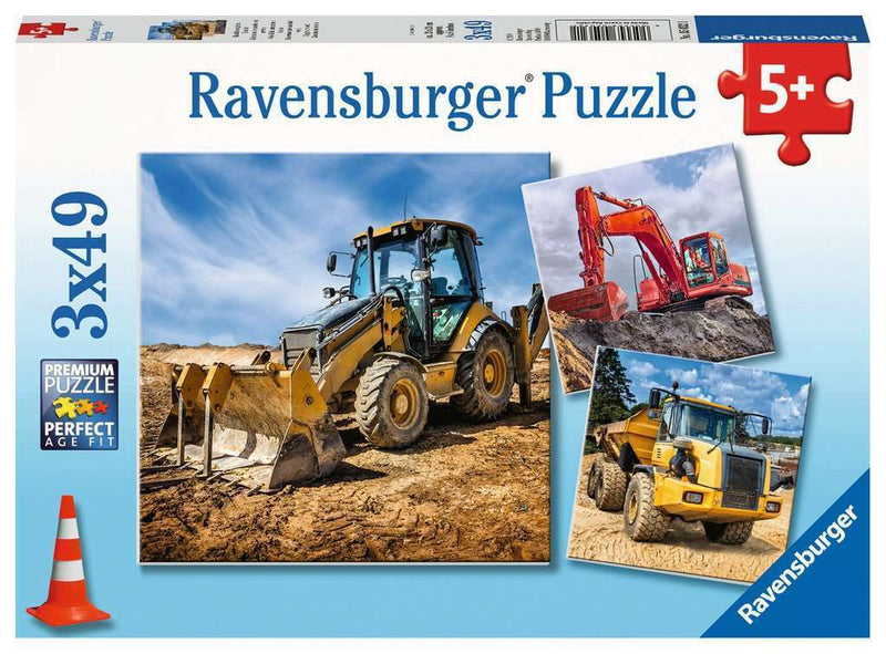 Ravensburger Digger at Work! 3X49pc