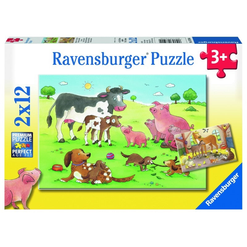 Ravensburger Farm Animals Children Puzzle 2x12pc