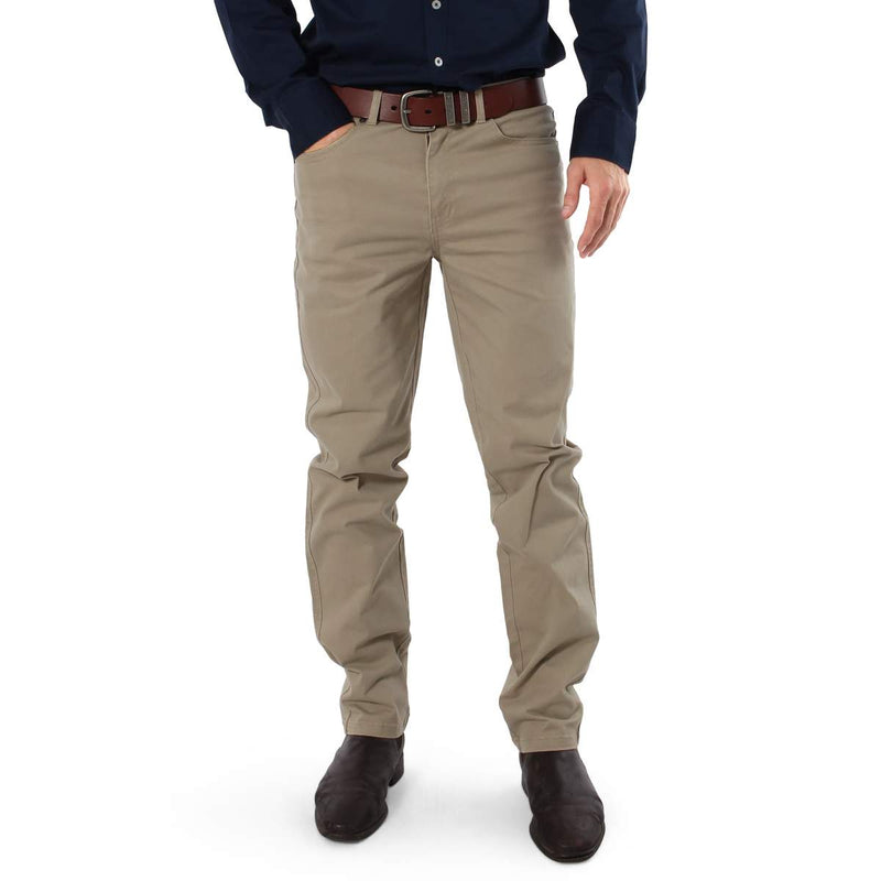 Mens Ringers Western Avondale Stretch Drill Jeans - Khaki
